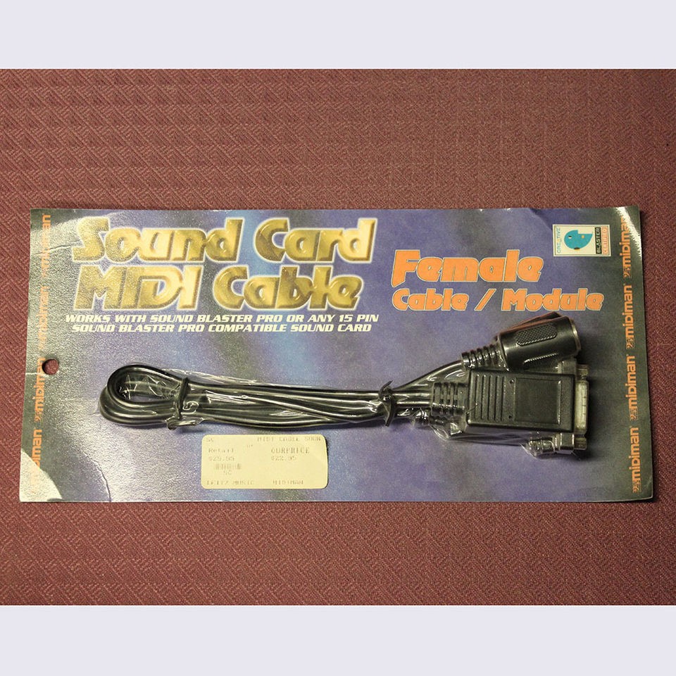 Midiman Sound Card Female Midi Cable / Module   New in Package
