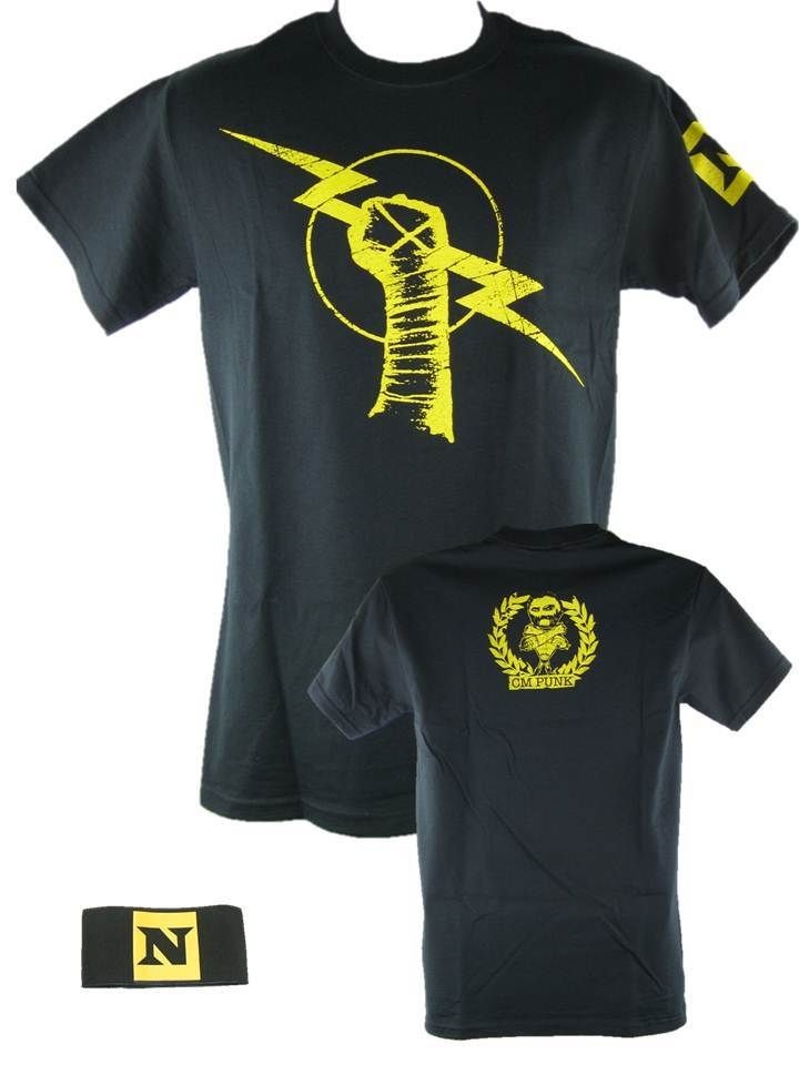 CM Punk Uprising T shirt and Nexus Armband Package