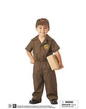 Toddler Boys UPS Postal Service Mail Man Costume