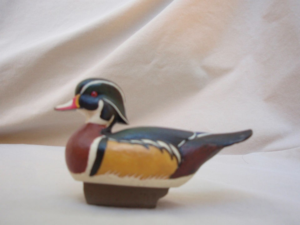Jett Brunet Miniature Wood Duck Decoy Ducks Unlimited 2000 Excellent