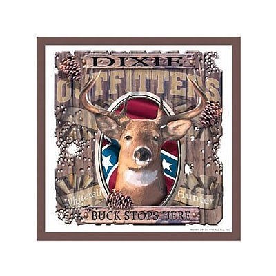 Dixie Outfitters Buck Stops Here Deer Tin Sign 14x14
