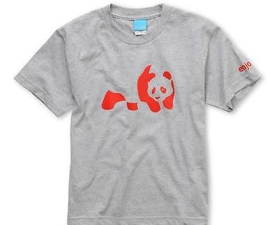 Enjoi Skate Red Panda Tee Mens Heather Gray T Shirt NWT New