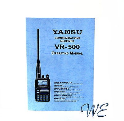 NEW Yaesu VR 500 Operating Manual Book in English