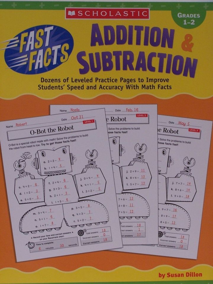 Fast Math Facts Addition & Subtraction Grades 1   2