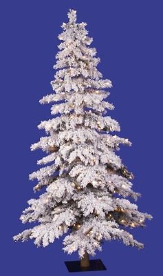 white flocked christmas tree in Artificial Trees