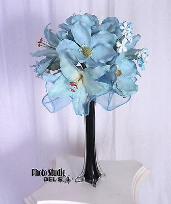   Quinceanera Turquoise SWEET SIXTEEN Centerpiece Flowers WHOLESALE LOT