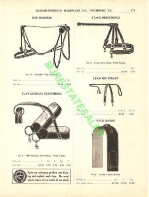 1917 Antique Slip Harness Breeching Horse Drawn Ad