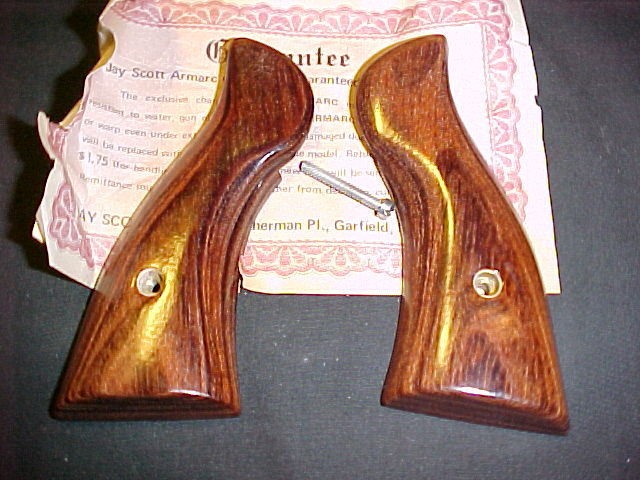 Llama XII Revolver Grips Jay Scott Beautiful Fine Polished Mahogany 