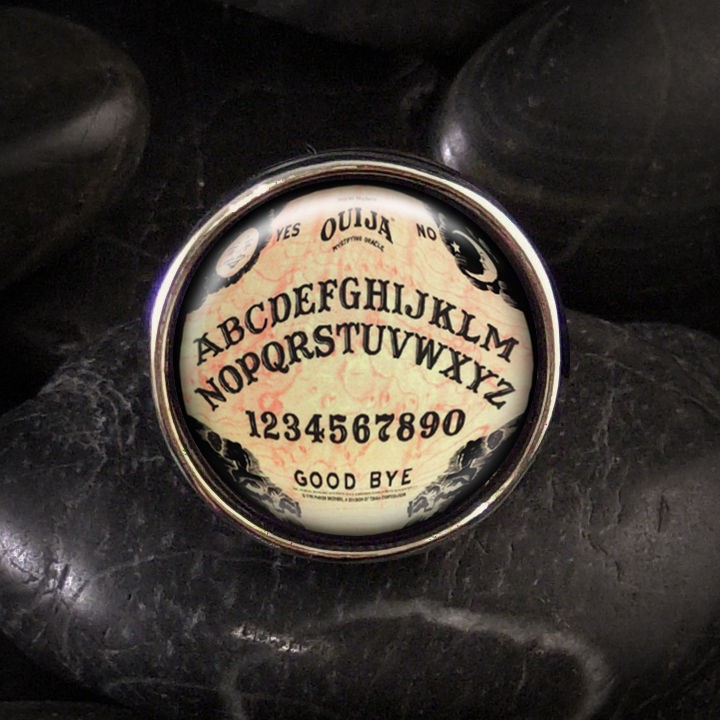 Ouija Board Sterling Silver Ring Adjustable RR 415