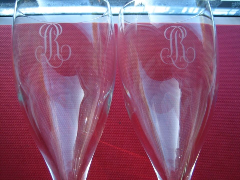 LOUIS ROEDERER CRISTAL CHAMPAGNE GLASSES RARE X6