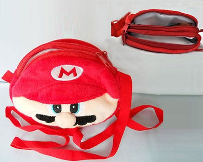 Super MARIO Bros LUIGI Plush Girl/Boy Shoulder Bag Red ET0061 DD