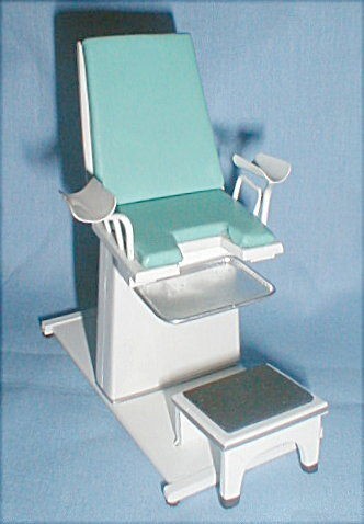   handcrafted Medical GYN Chair blue hospital doctor 112th scale