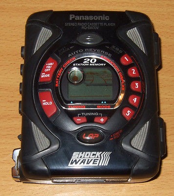 Panasonic RQ SW33V ShockeWave Personal Cassette Player w/ AM/FM Radio 