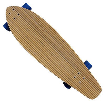 BAMBOO LONGBOARD Kicktail Cruiser Skateboard with REVERSE TRUCKS Built 