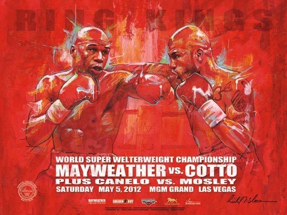 FLOYD MAYWEATHER vs MIGUEL COTTO OFFICIAL ON SITE FIGHT POSTER