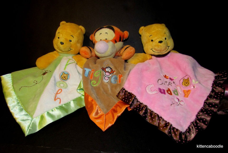   Disney Baby Winnie the Pooh Tigger Tiger Security Blanket Rattles