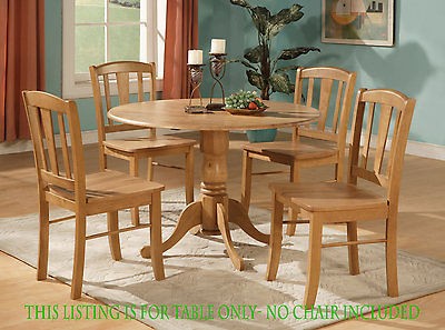 ROUND DINETTE KITCHEN TABLE ONLY   42 DIAMETER WITH 2 DROP LEAVES IN 