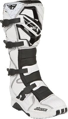 NEW FLY RACING KINETIC MX MOTOCROSS DIRT BIKE OFFROAD BOOTS WHITE WHT 