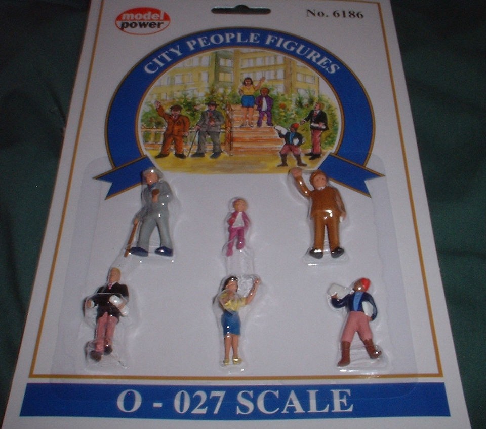 Model Power O Scale CITY PEOPLE  miniature train FIGURES painted 