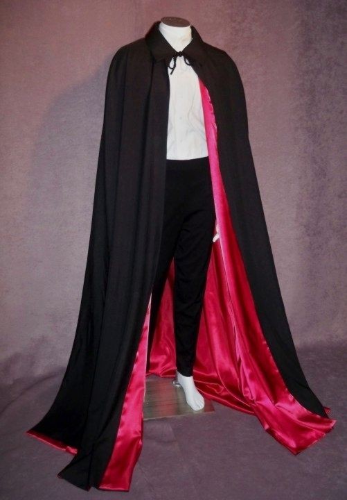   Floor Length Cape Mens size S to XL Red White Wine Gold Blue Green