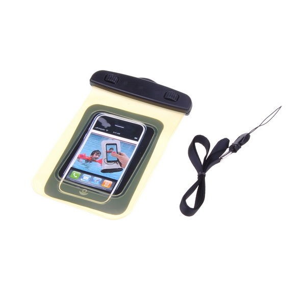 Yellow Transparent Waterproof Case Bag Armband for iPod Touch iPhone 