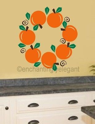   Fruit Wreath Modern Kitchen Decor Backsplash Vinyl Decal Wall Sticker