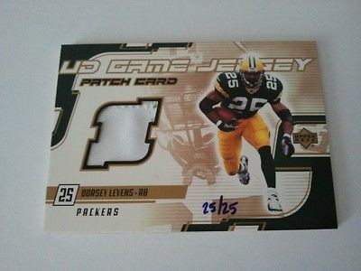 25/25 DORSEY LEVENS 2000 UPPER DECK UD GAME JERSEY PATCH #25 = 1/1 