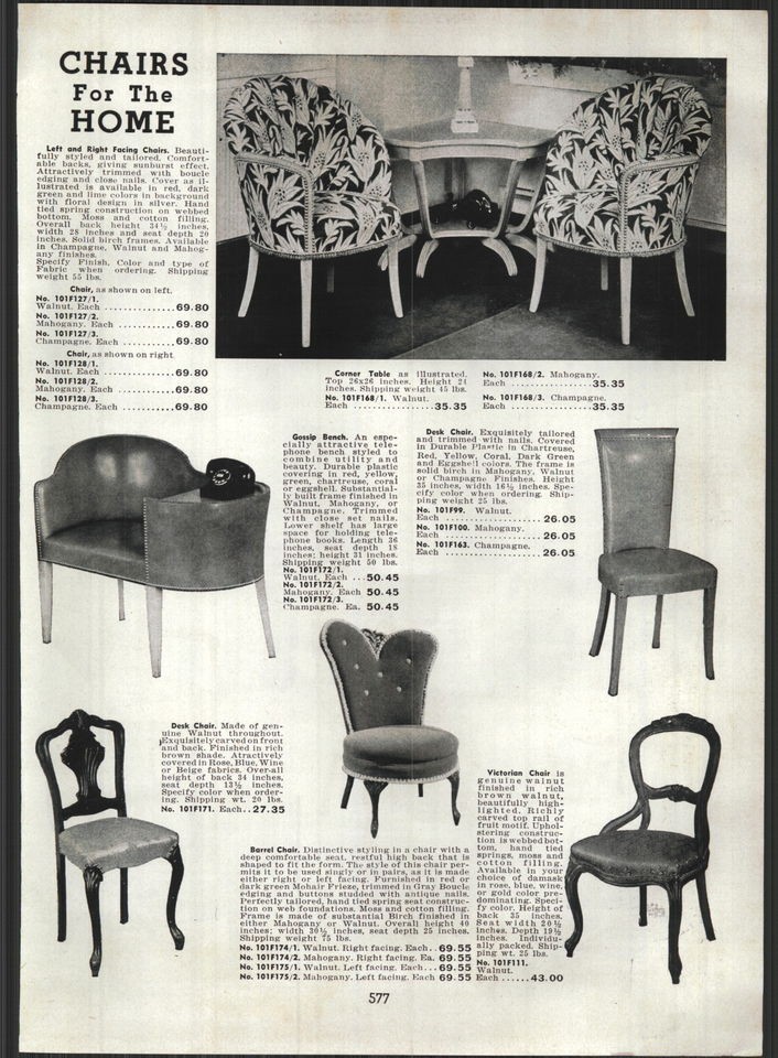 1951 AD Mid Century Telephone Gossip Bench Chair Corner Table