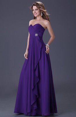 New W/tag 2012 cadbury purple evening wedding bridesmaids dress Prom 