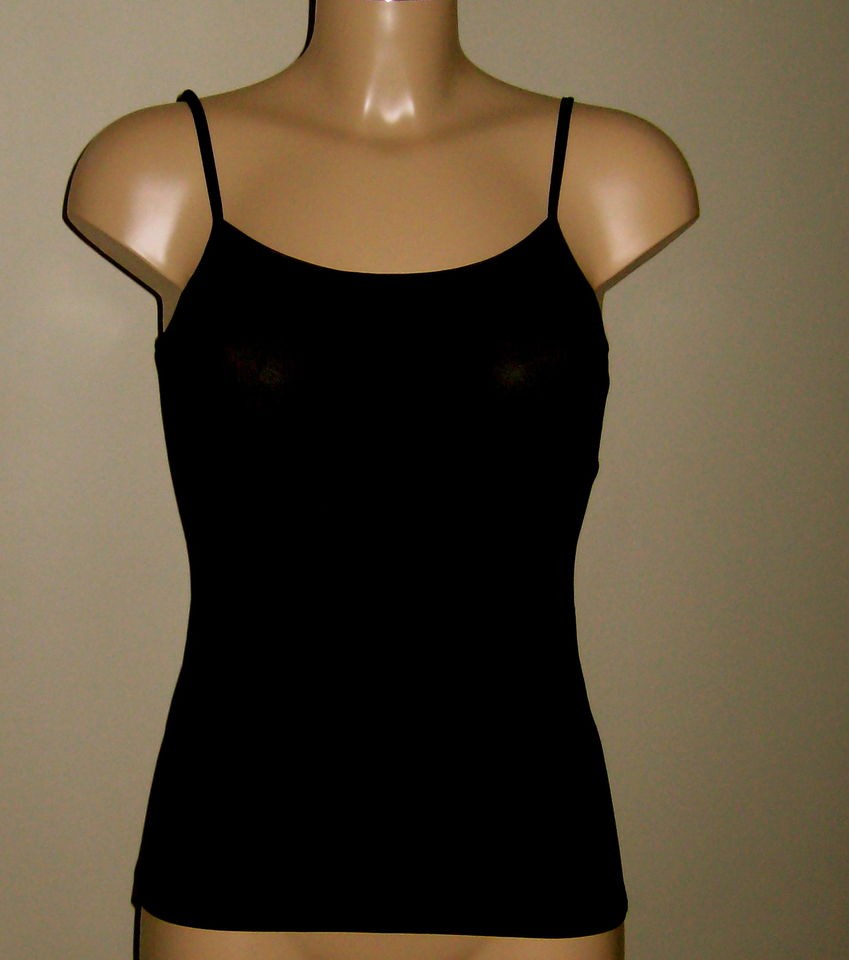 Ladies Stretch, Scoop Neck Camisole  Black m/f a faMouS High St Store 
