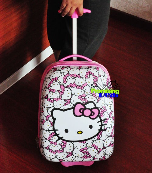    Hello Kitty Children Luggage Baggage Trolley Roller Christmas Gifts
