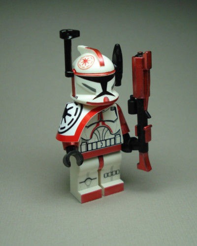 Lego Star Wars Clone Trooper Commander Arc Red Fox min figure custom