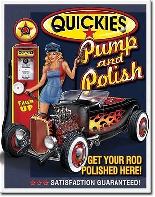 CLASSIC VINTAGE TIN SIGN HOT RAT ROD FORD COUPE ROADSTER RETRO DEUCE 