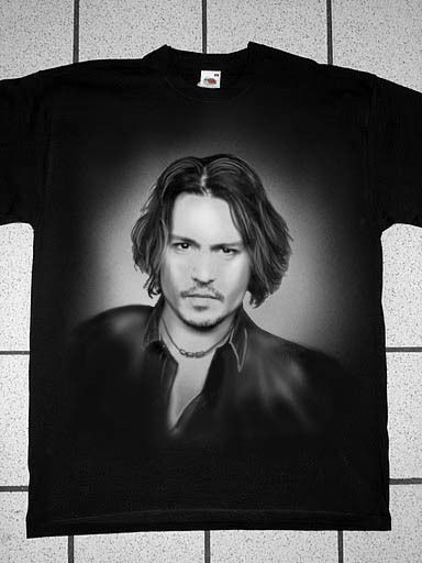 Airbrushed Portrait of Johnny Depp T Shirt in all sizes