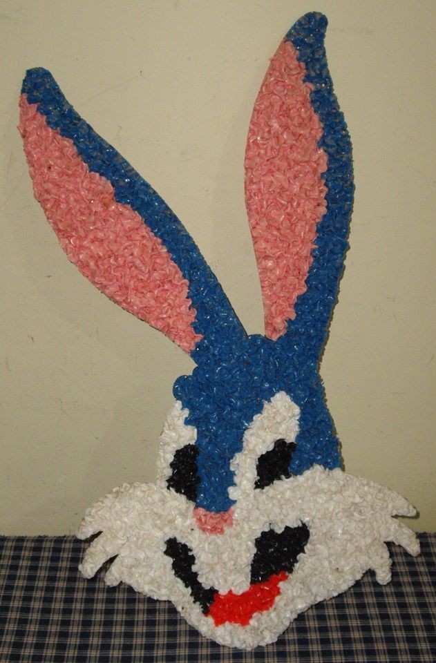 Vintage Melted Plastic Popcorn Warner Brothers Bugs Bunny Decoration