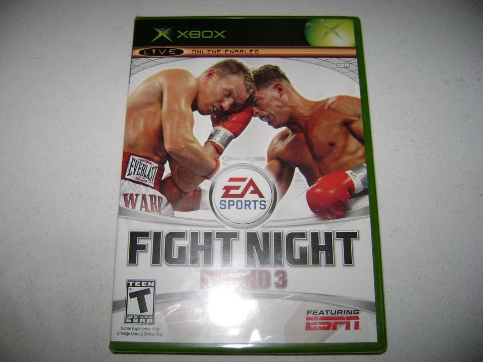 Xbox Fight Night Round 3 boxing game featuring ESPN Online Enabled 