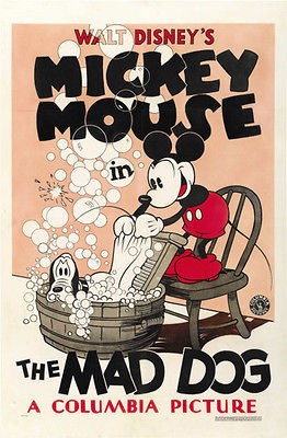 MICKEY MOUSE THE MAD DOG MOVIE POSTER Rare Hot Vintage   PRINT IMAGE 