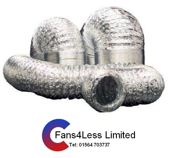 Aluminium Foil Flexible Ducting Ventilation & Hydroponic 125mm 5 x 5m 