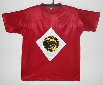 Mighty Morphin Power Rangers Red Ranger T Shirt with Insignia / Logo 
