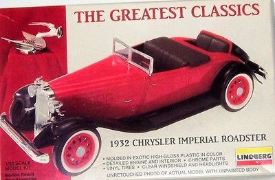 Lindberg 1932 Chrysler Imperial Roadster plastic model car kit 72401