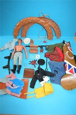 Vintage Lone Ranger Marx Gabriel figure doll and parts LOT see
