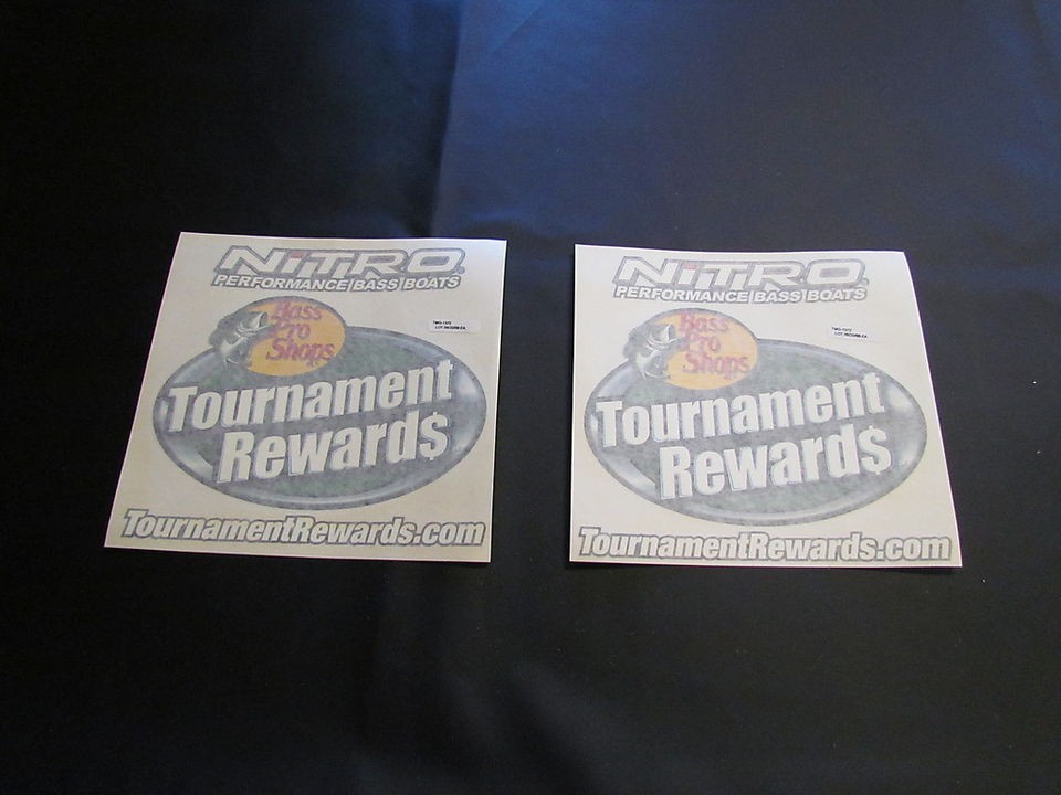 NITRO PERFORMANCE BASS PRO SHOP TOURNAMENT REWARDS PAIR (2) DECAL 