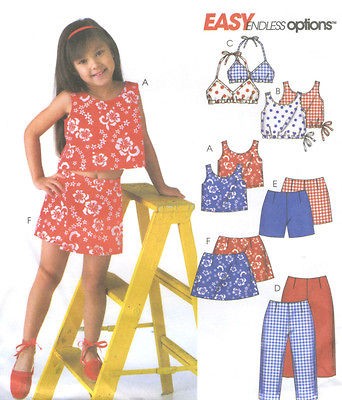   Bikini Top Capri Pants Shorts Skorts Sewing Pattern Drawstring 4495