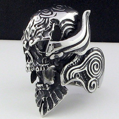 cool horrible skull stainless steel ring size 10 75 new