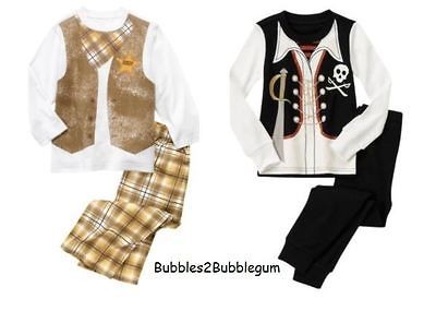 Gymboree NWT Boys Sheriff Pirate pajamas 6 12 18 24 M 2T 3 new gymmies 