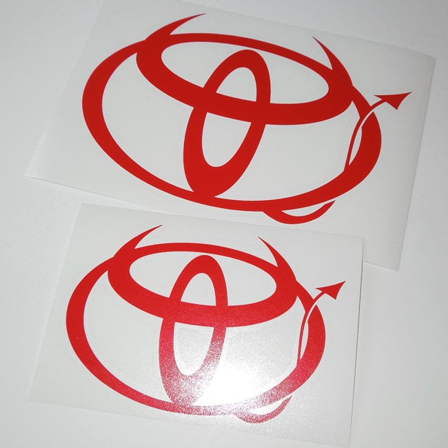 TOYOTA Evil Logo Decals Stickers CAMRY COROLLA 4RUNNER PRIUS TUNDRA 