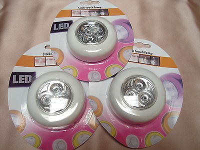 Newly listed 3 Packs Zion White 3 LED Battery Operate Wireless Tap 