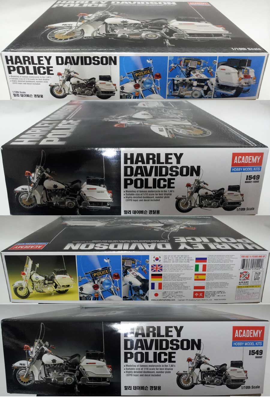 New 1 10 Academy Classic Harley Davidson Police Motorcycle Series 