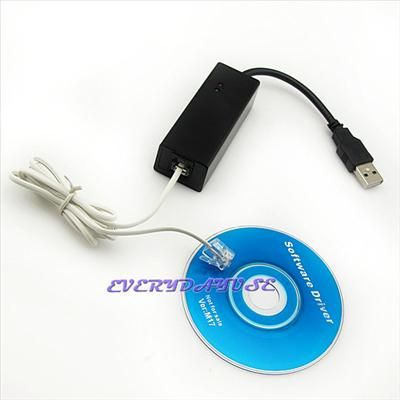 USB 56K V.90 External Dial Up PCI Voice Fax Data Modem V92 for Win7 64 