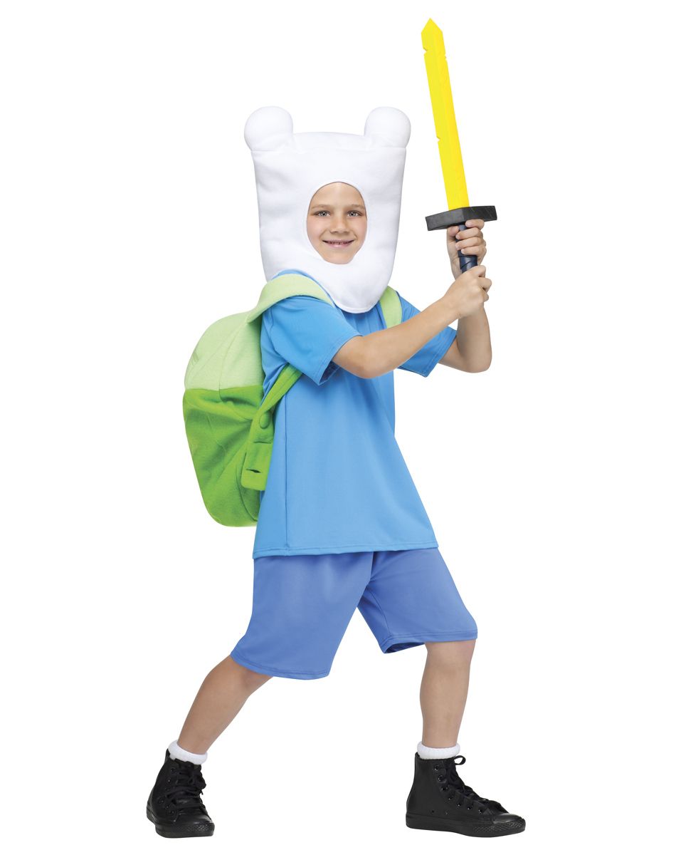 Adventure Time Finn Costume Kids XL 14 16 Boys Girls Unisex Child